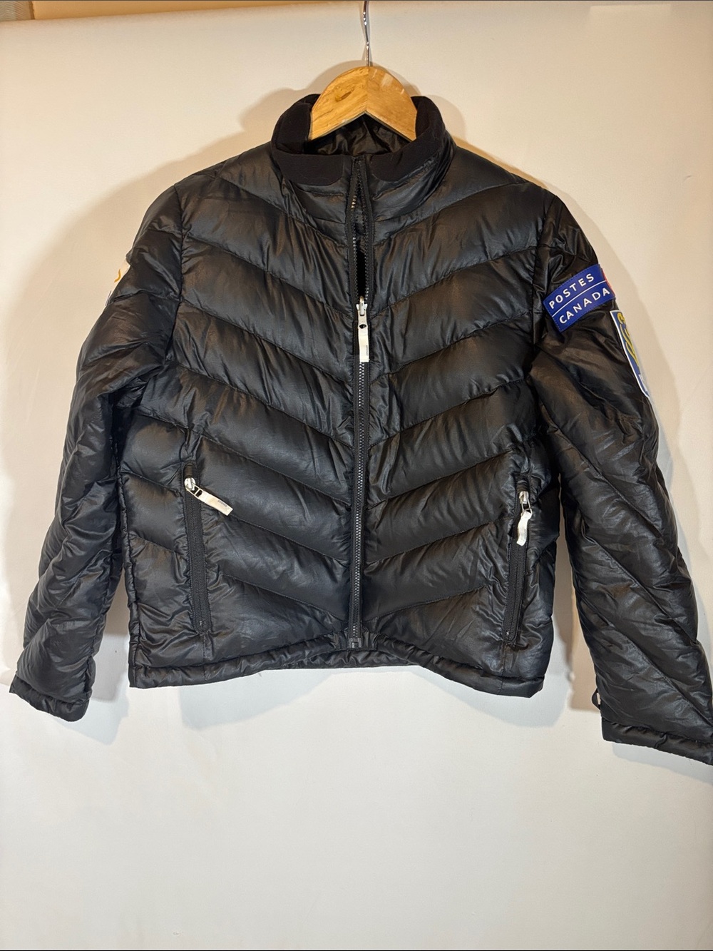 Spyder black Canada Puffer Jacket with branded Patches